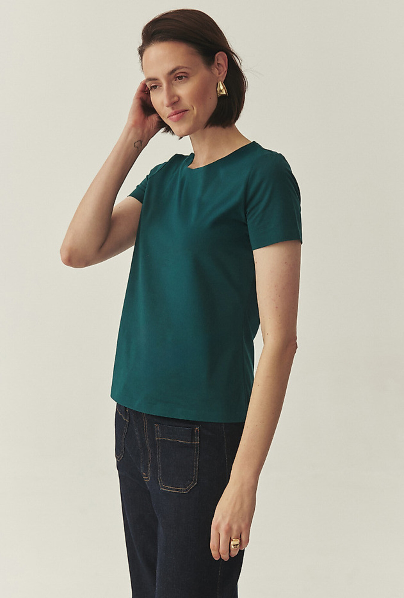 Зелена безшевна блуза Mikaja 4 Tatuum