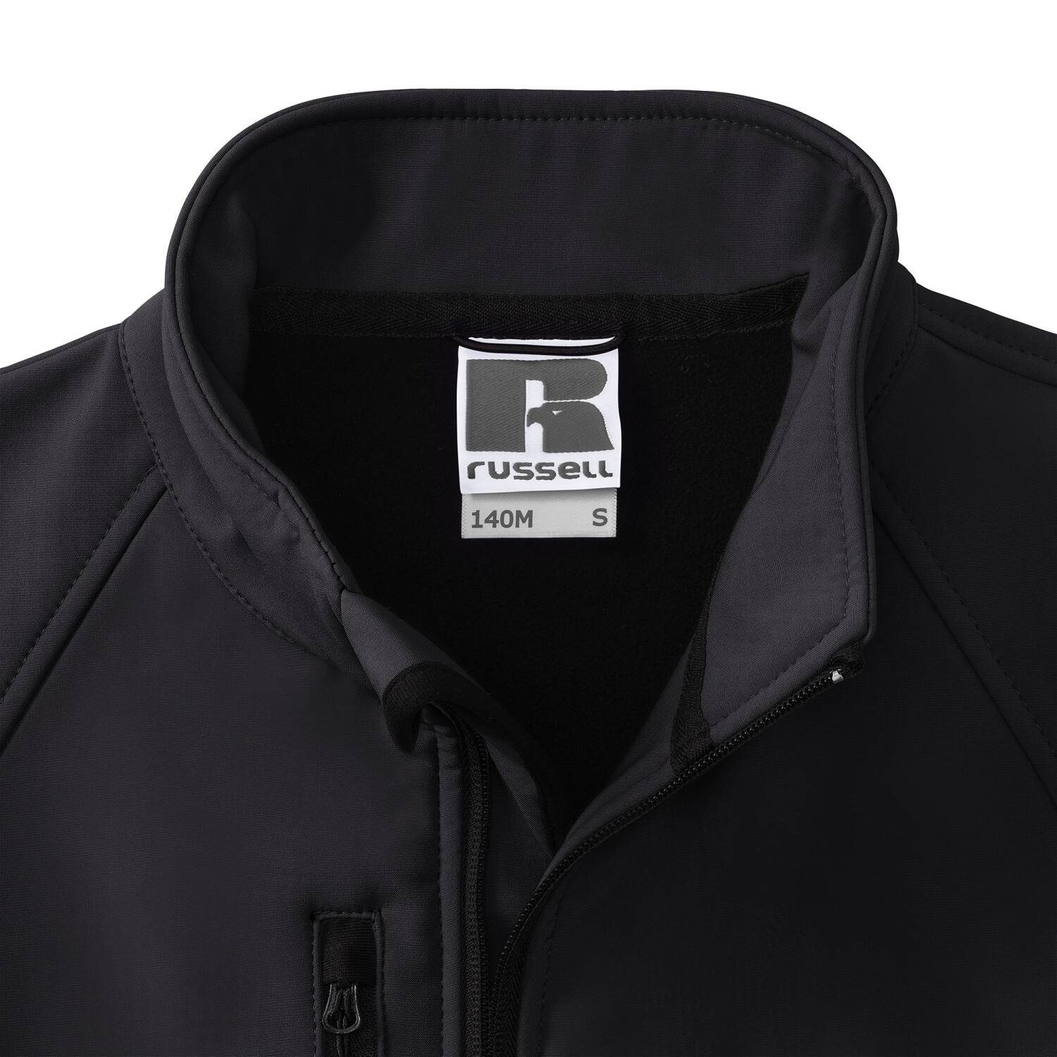 Men&#039;s Black Soft Shell Russell Jacket