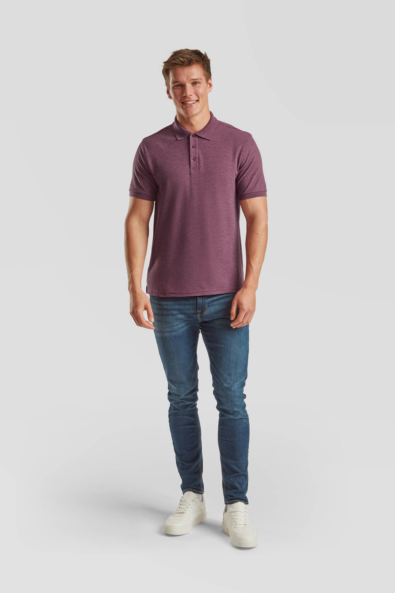 Burgundské pánske ikonické polo 6304400 Friut of the Loom