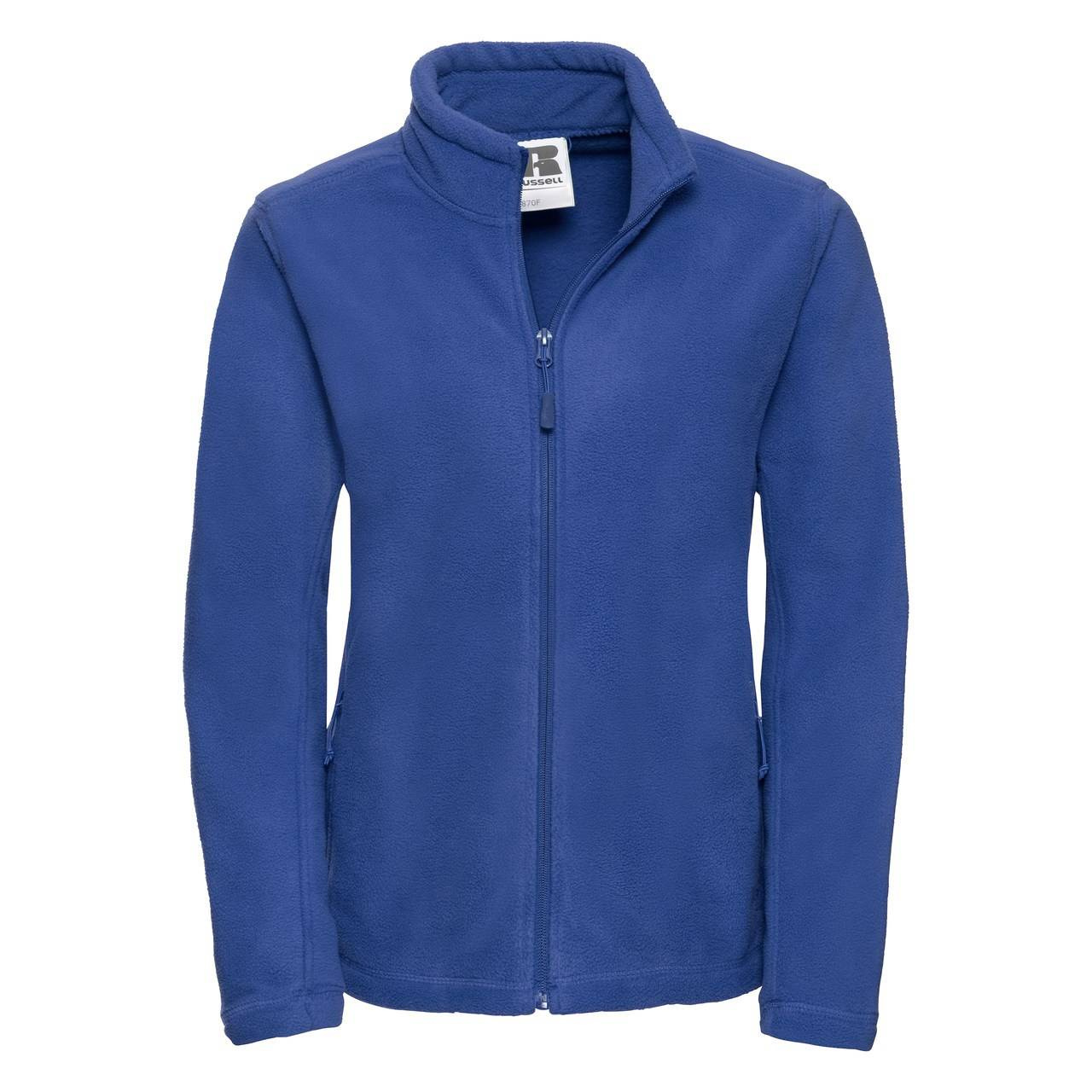 Blue women&#039;s fleece with stand-up collar Russell