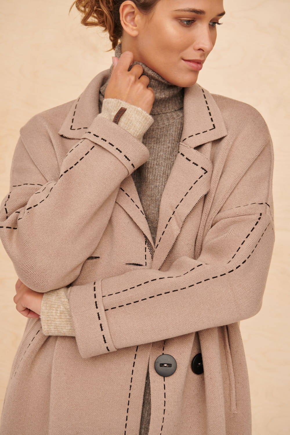 Blue Shadow latte coat cxp0898. S80