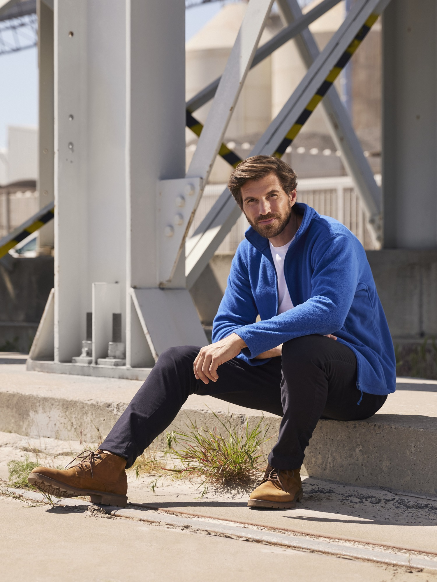 Men's fleece with long zipper 100% polyester, non-pilling fleece 320g