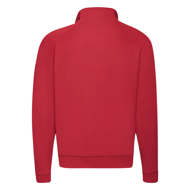 Red Men&#039;s Zip Neck Sweat Fruit of the Loom