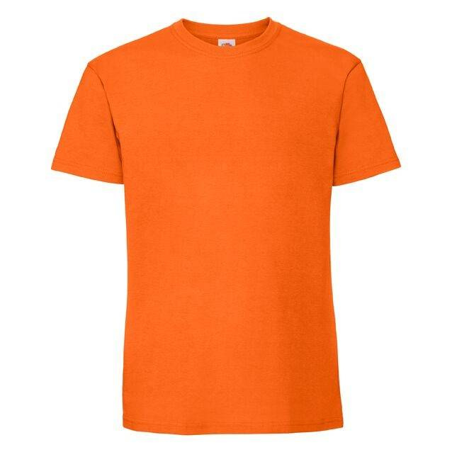 Iconic 195 Ringspun Premium Fruit of the Loom Orange T-shirt