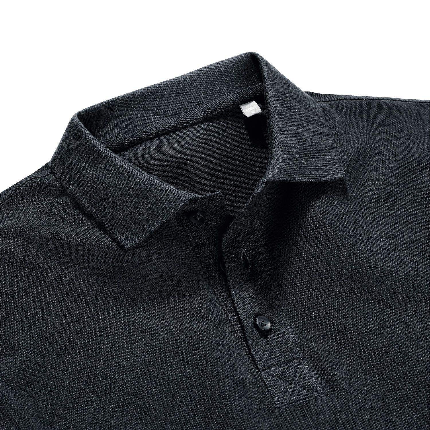Czarna koszulka męska polo Pure Organic Russell