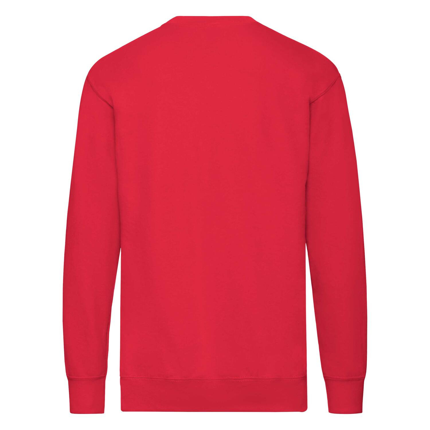 Red Men's Sweatshirt Lightweight Set-in-Sweat Sweat Fruit of the Loom