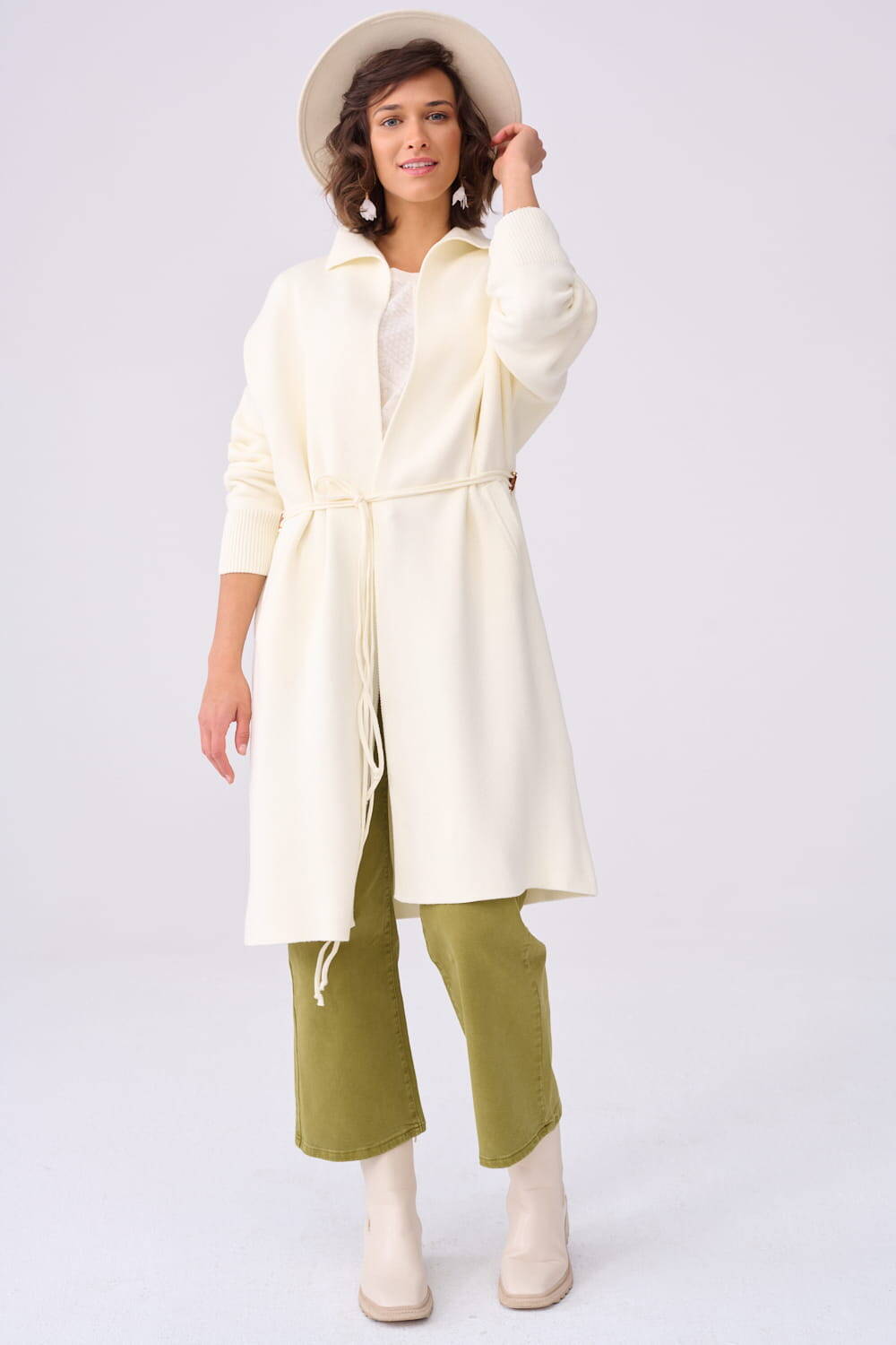 Ekri coat with pockets Blue Shadow