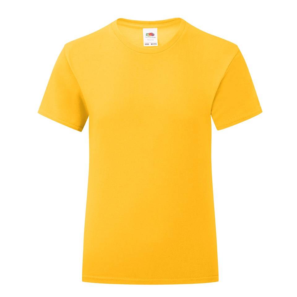Yellow Girls' T-shirt Iconic Fruit of the Loom