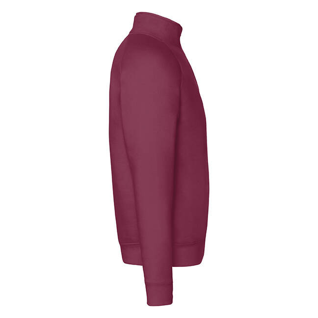 Burgundy men&#039;s sweatshirt Zip Neck Sweat Fruit of the Loom