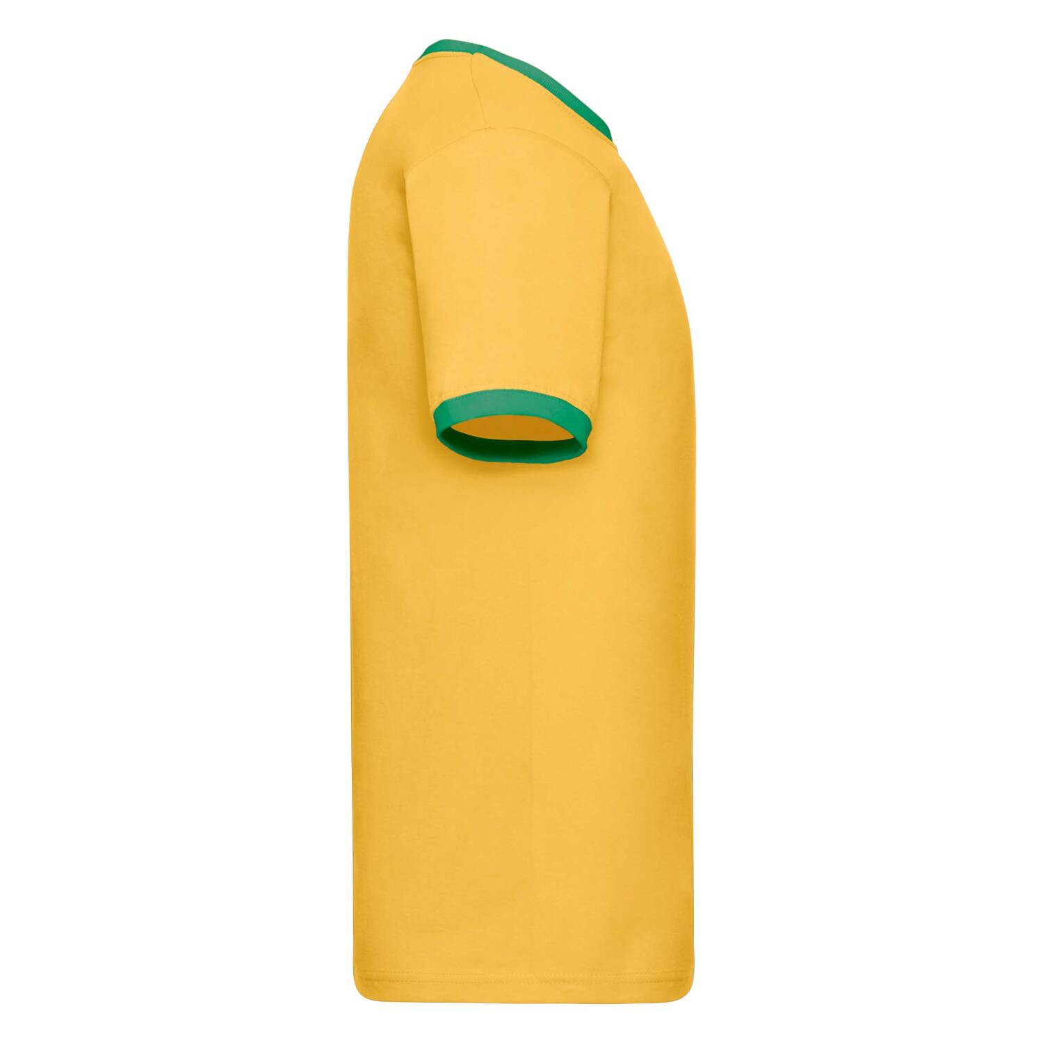 Men's Yellow T-shirt Ringer Fruit of the Loom