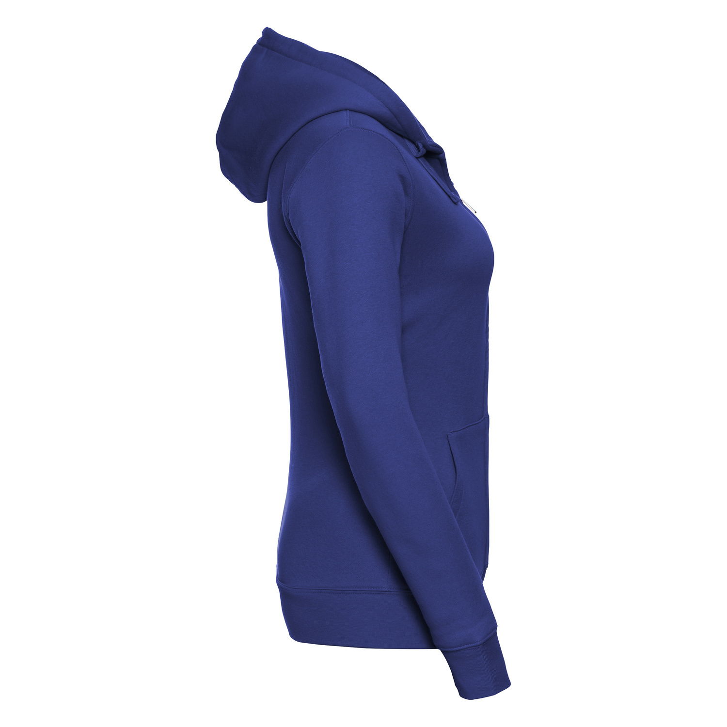 Blue women's hoodie with Authentic Russell zipper