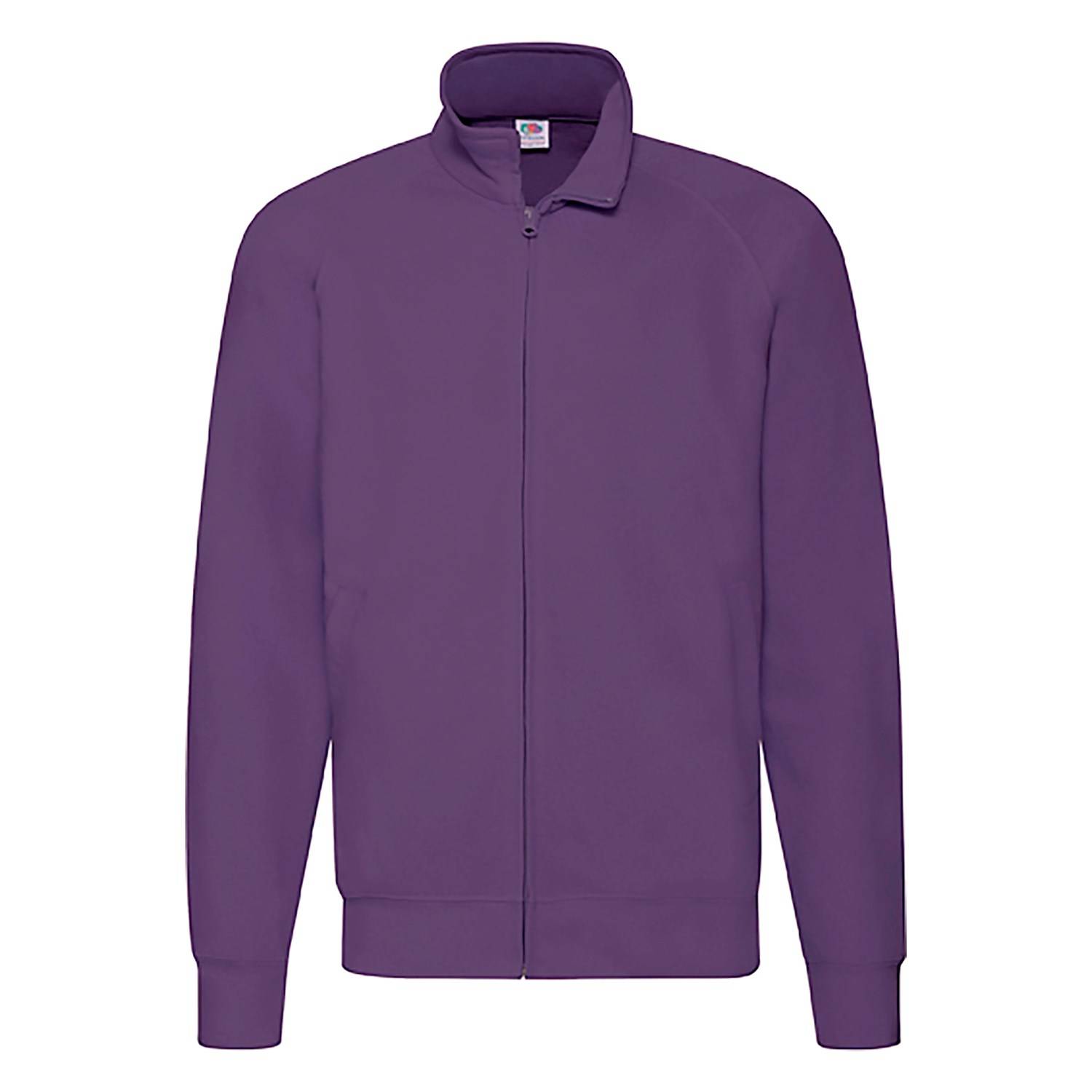 Men's Purple Lightweight Sweat Jacket Fruit of the Loom
