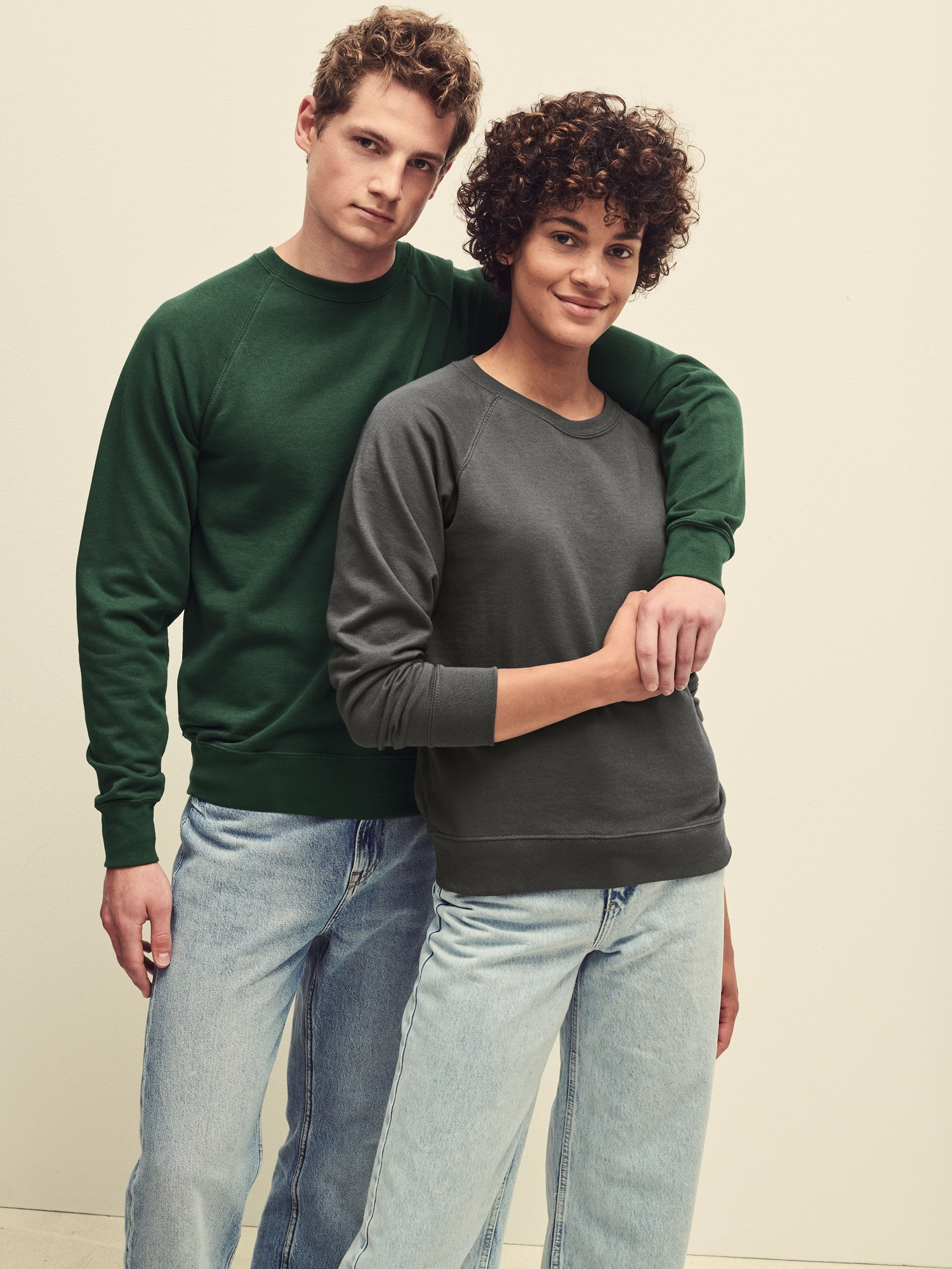 Gray sweatshirt classic light Fruit of the Loom