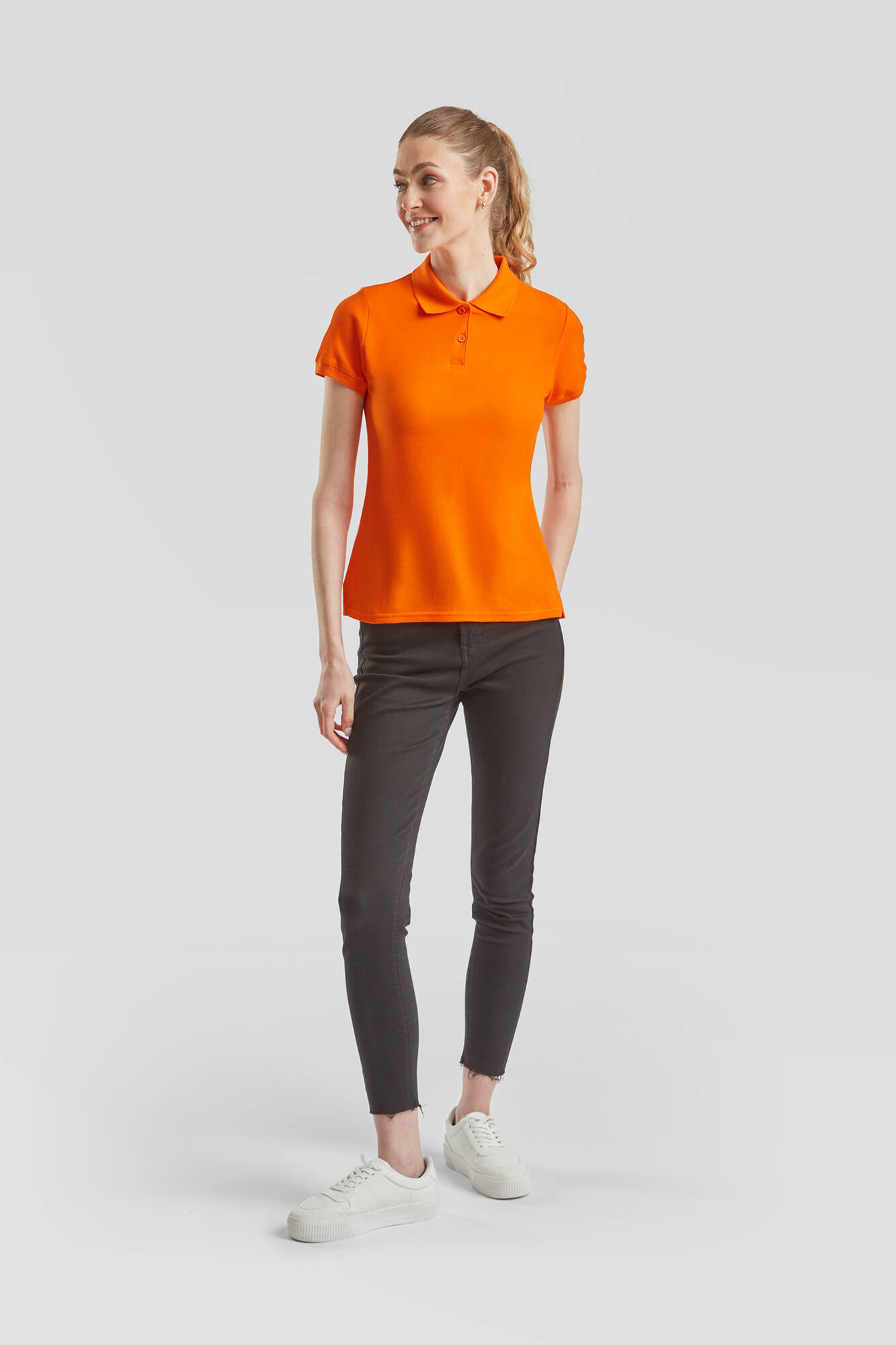 Orange Polo Fruit of the Loom