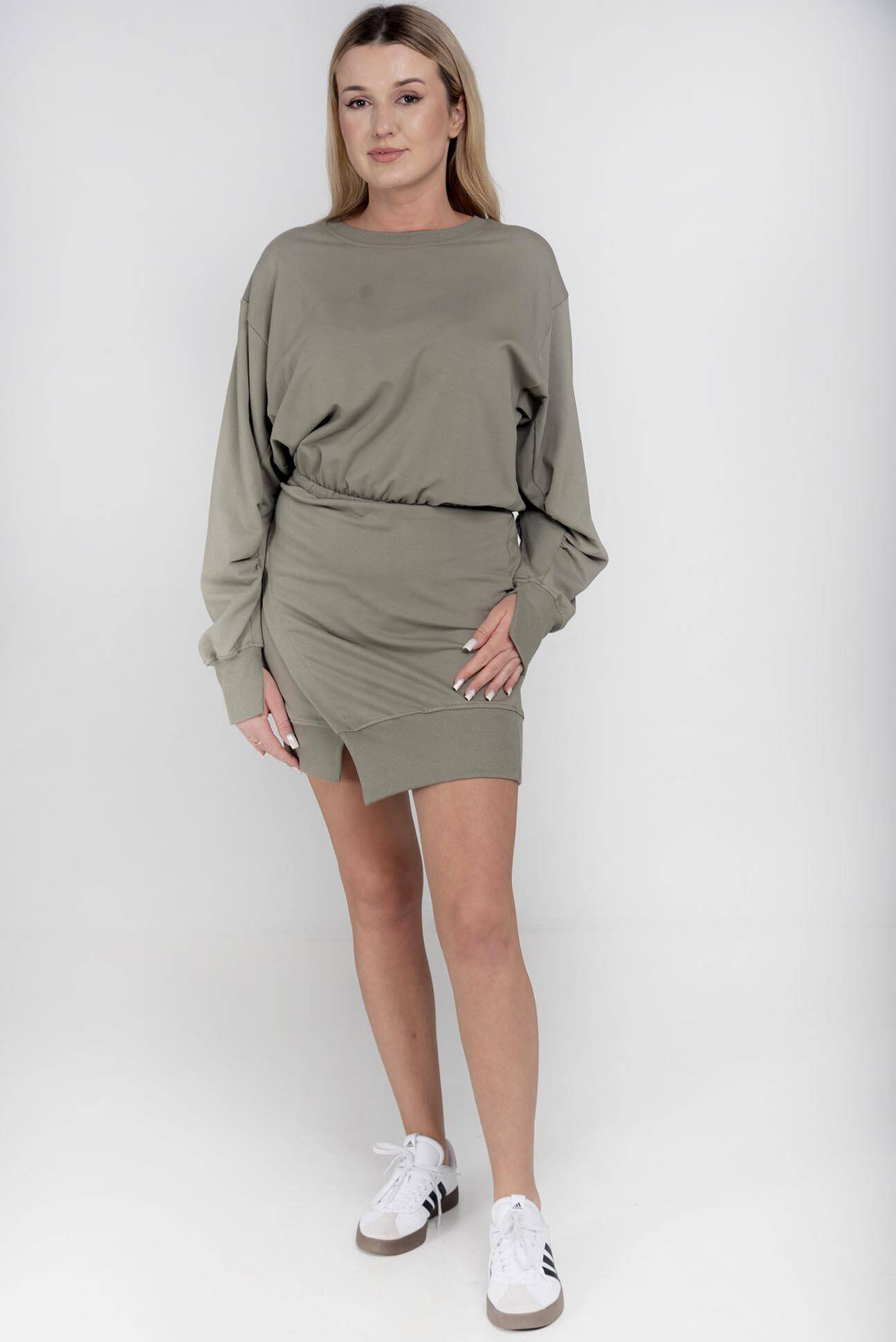 Khaki sweatshirt dress By o la la