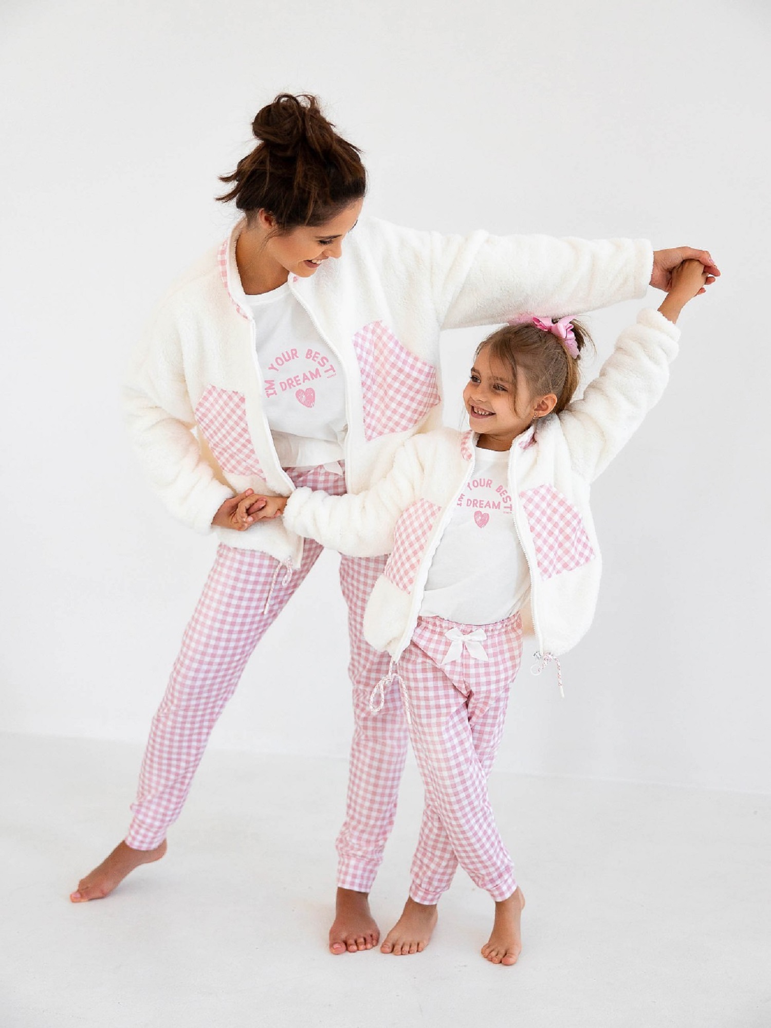 Levně Sweatshirt Sensis Nanny Kids L/R 134-152 ecru-pink 001