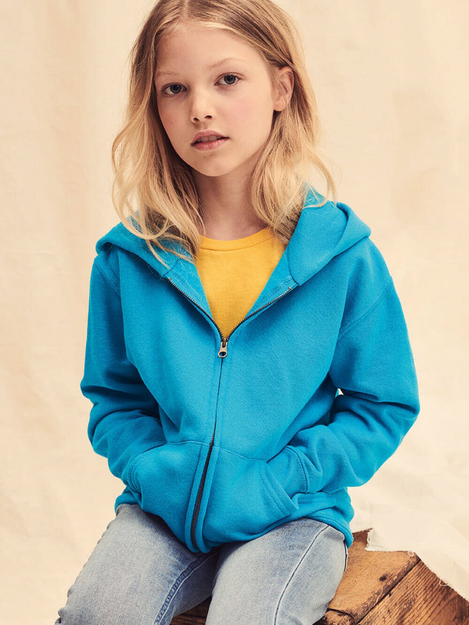 Levně Blue Classic sweatshirt Fruit of the Loom