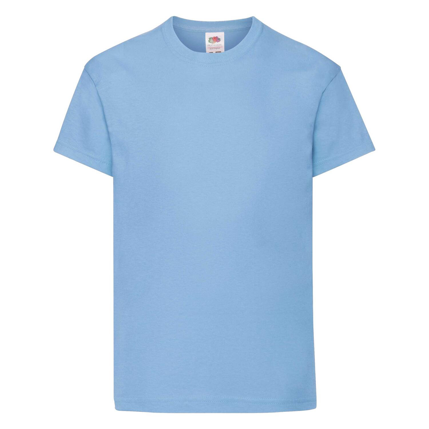Blue T-shirt for Children Original Fruit of the Loom