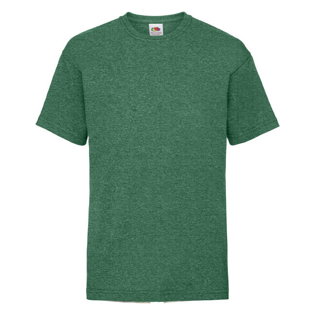 Green Fruit of the Loom Kids Cotton T-shirt