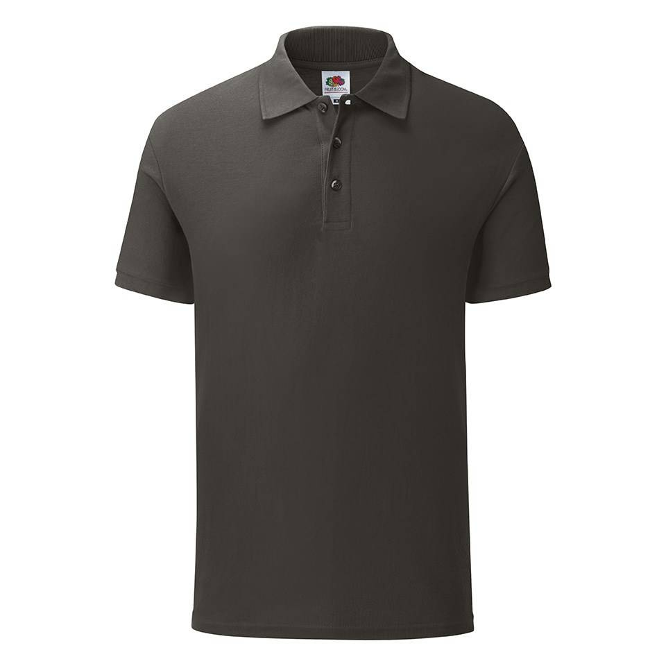 Grafitowa koszulka męska Iconic Polo Friut of the Loom