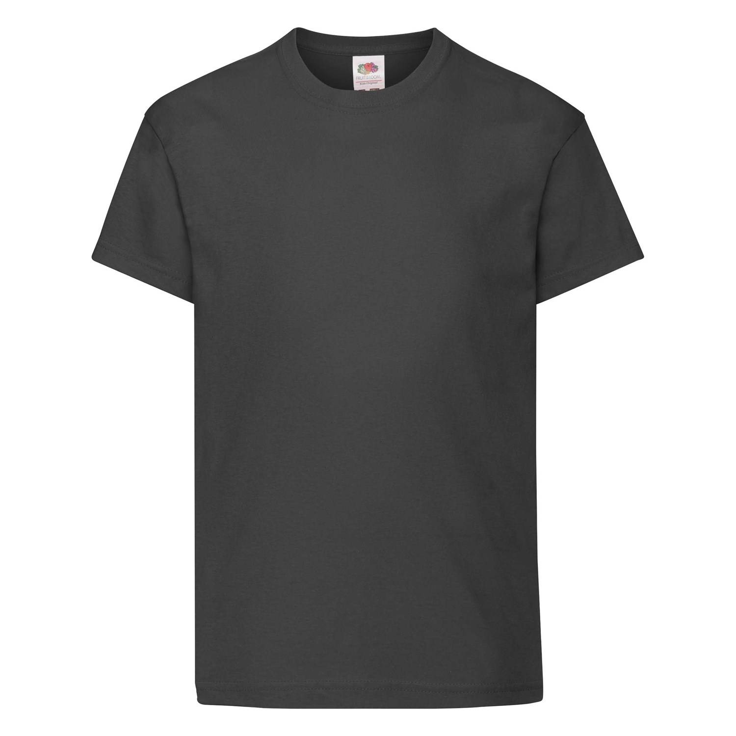 Black T-shirt For Children Original Fruit Of The Loom