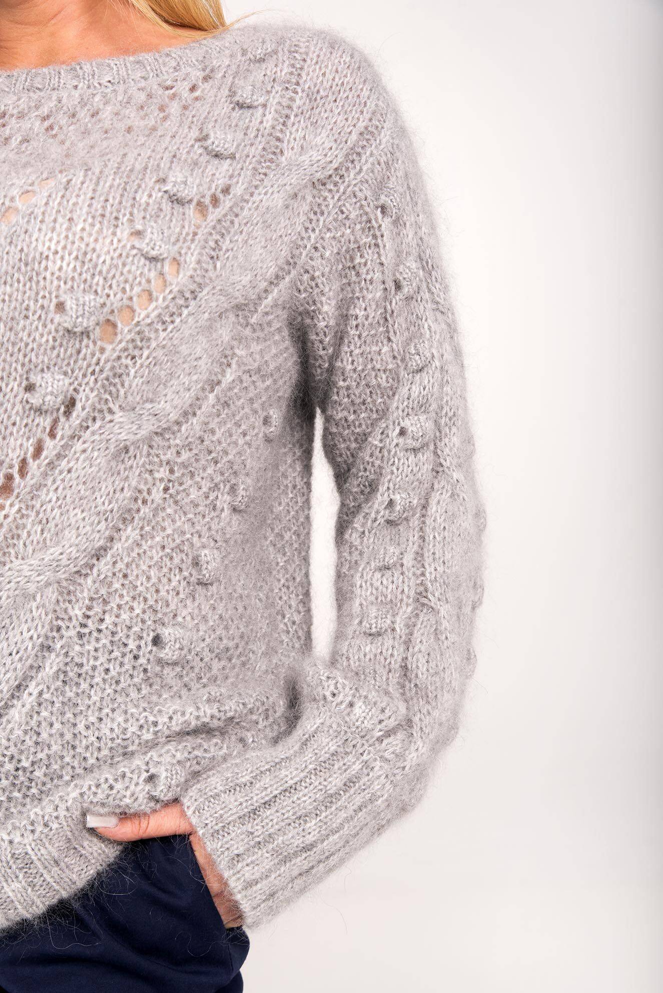 Grey openwork sweater By o la La