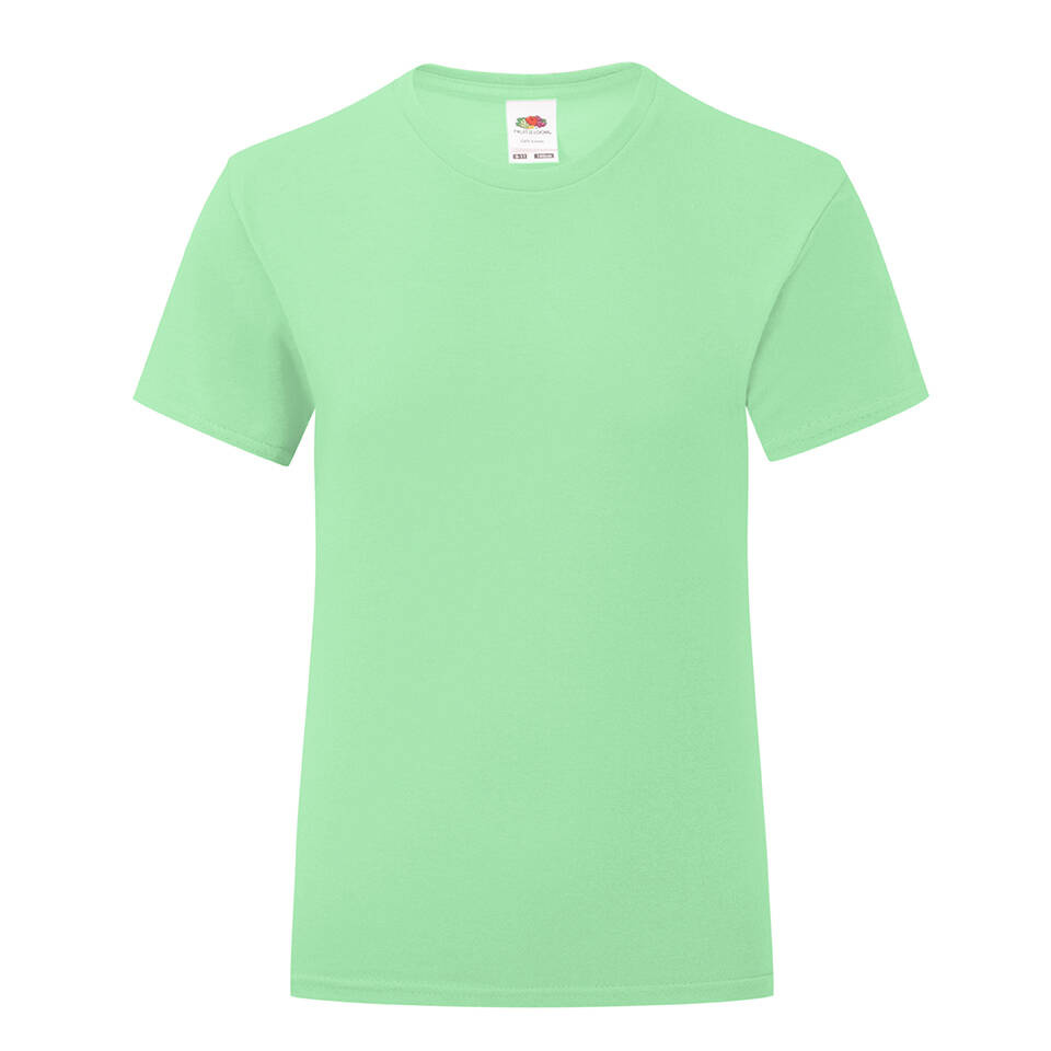 Iconic Fruit of the Loom Girls' Mint T-shirt