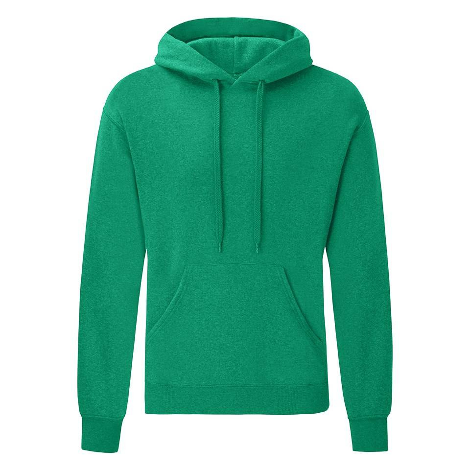 Green Men&#039;s Hooded Sweat Fruit of the Loom