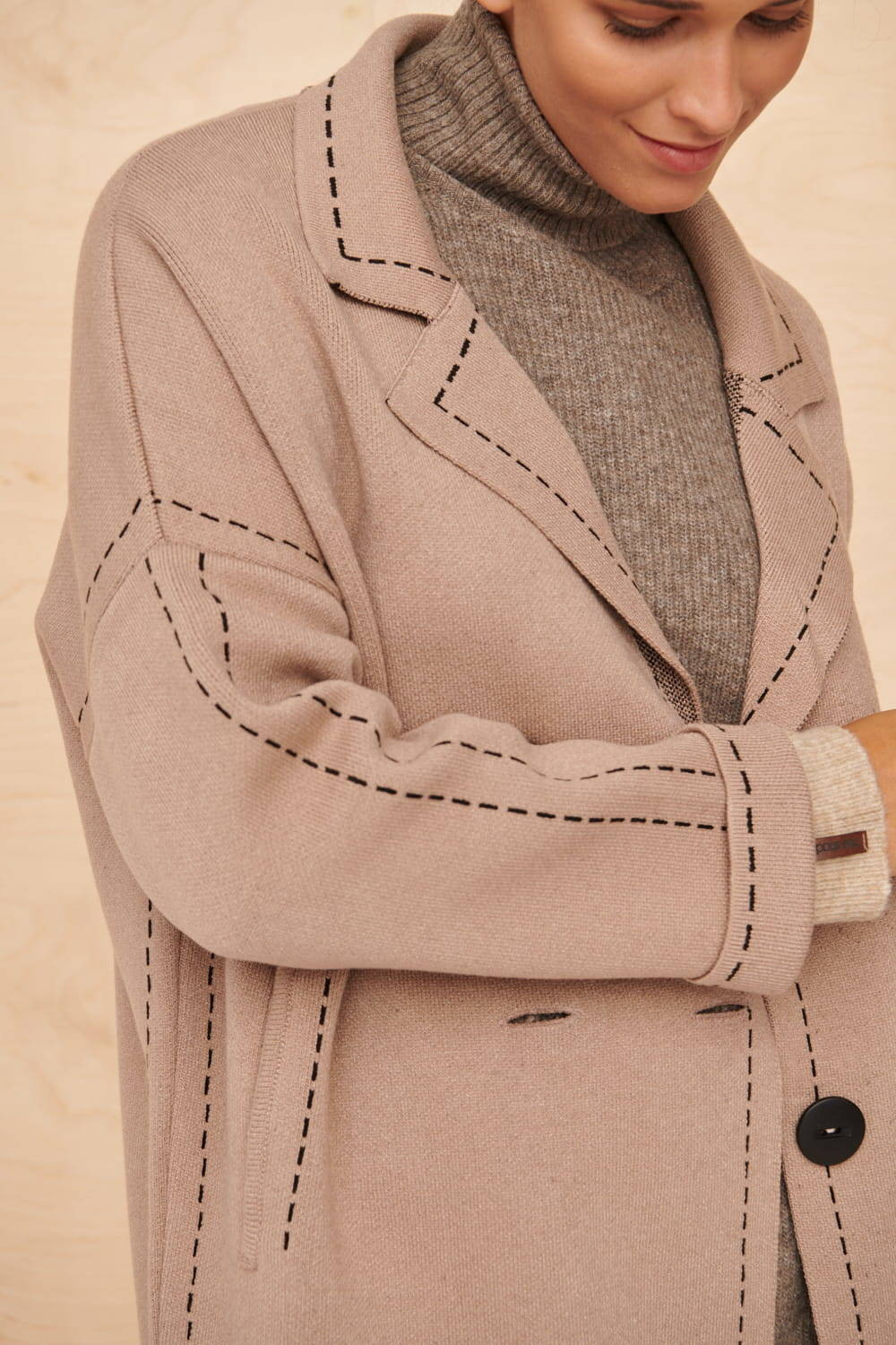 Blue Shadow latte coat cxp0898. S80