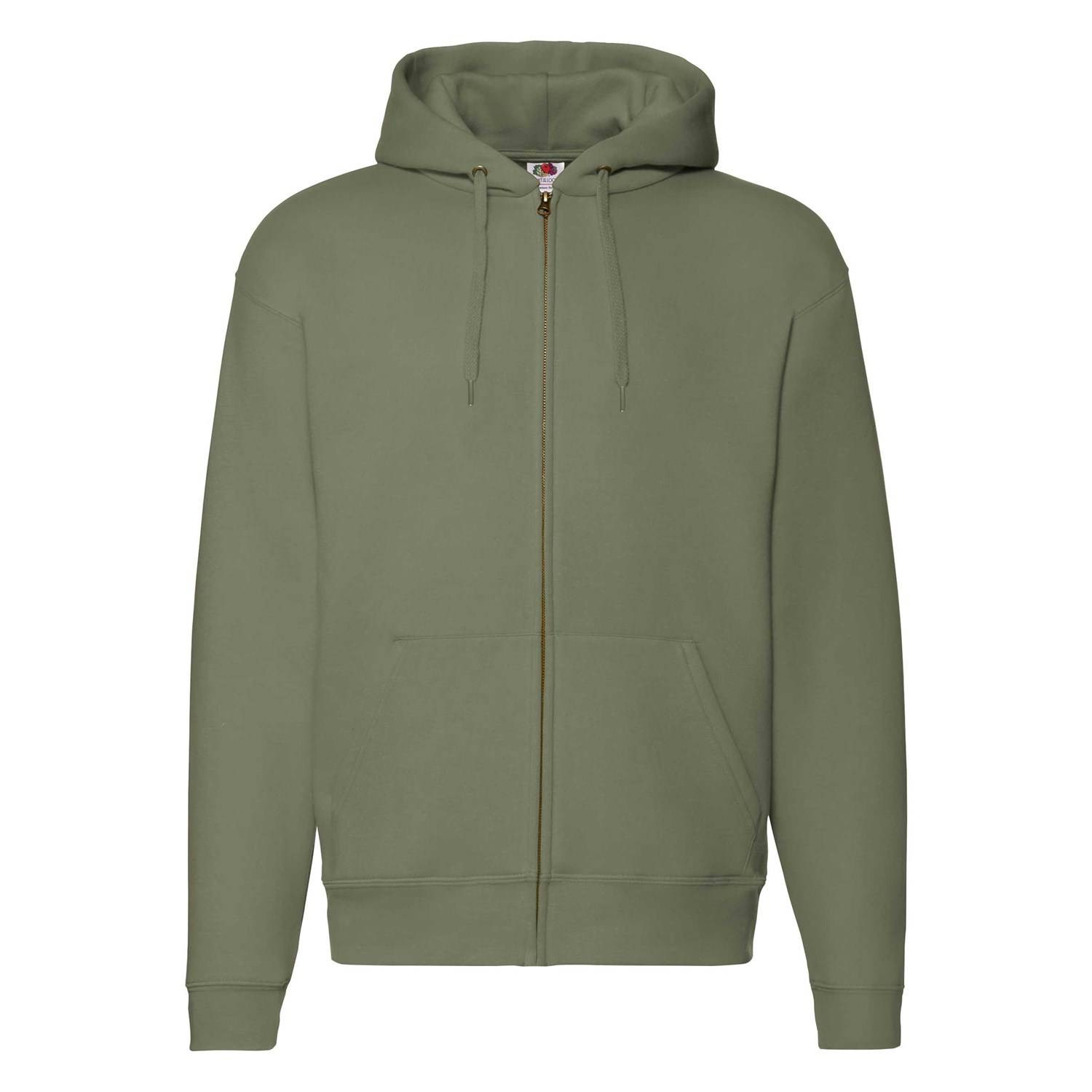 Olive Men&#039;s Hoodie Premium Fruit of the Loom