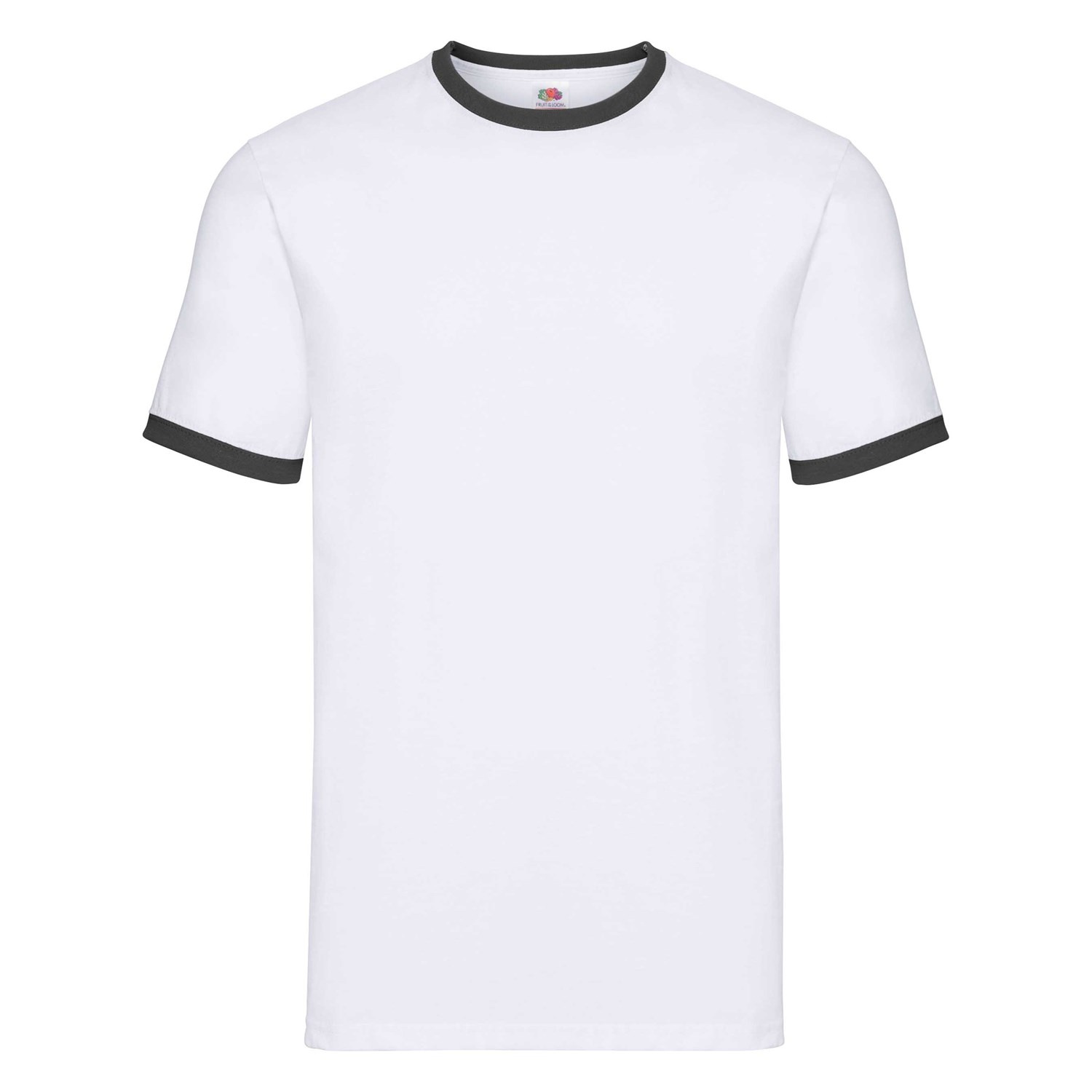 White T-shirt Ringer Fruit of the Loom