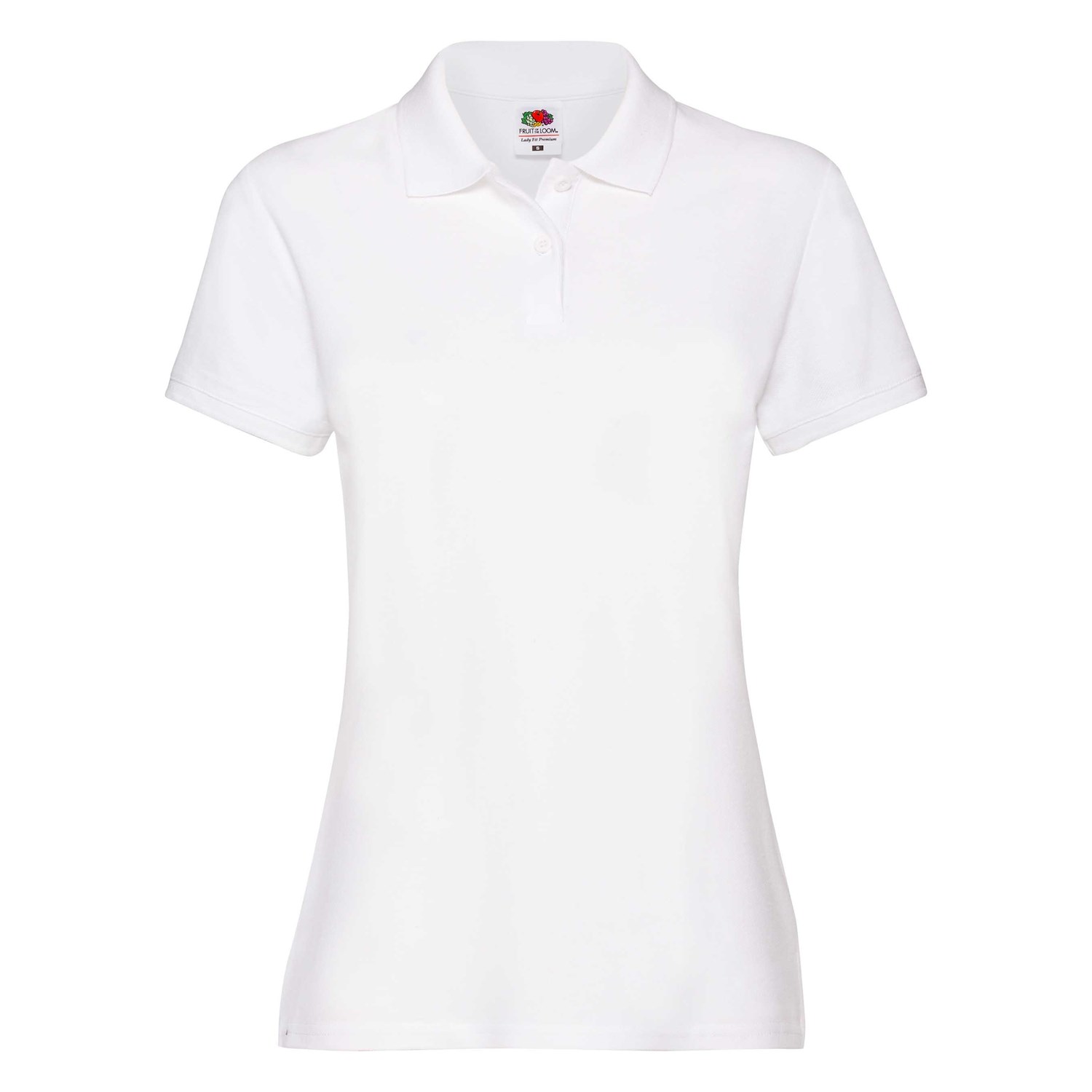 White Women's Shirt Polo Fruit of the Loom