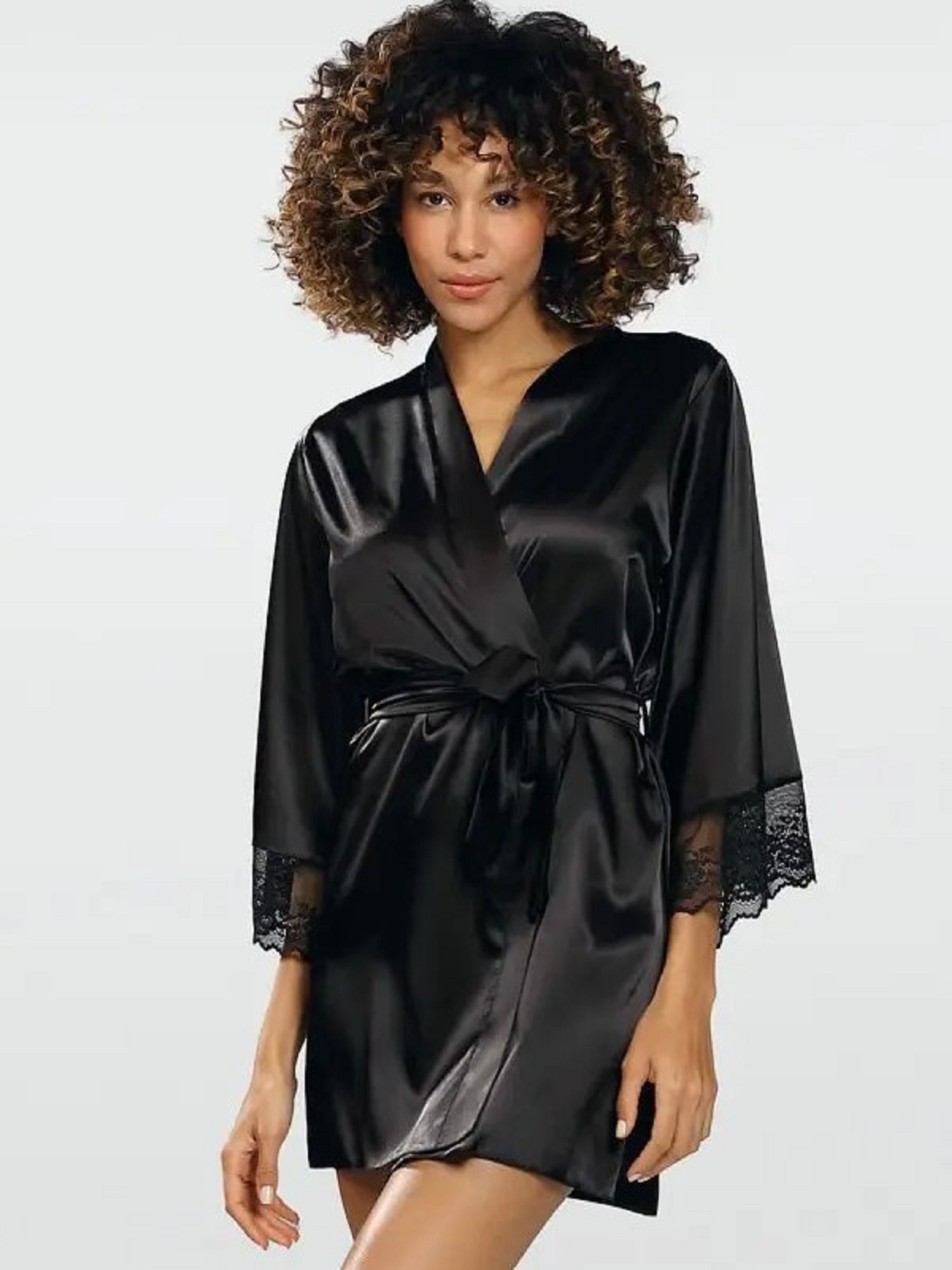 Dressing Gown DKaren Adela XS-2XL Black