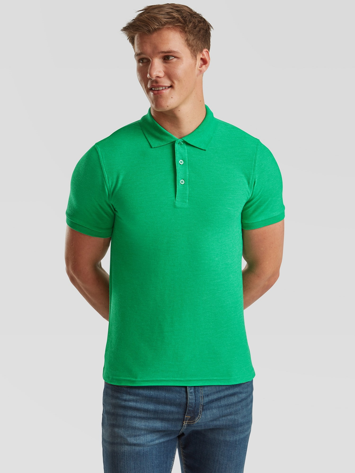 Iconic Polo Friut of the Loom Men's Green T-shirt