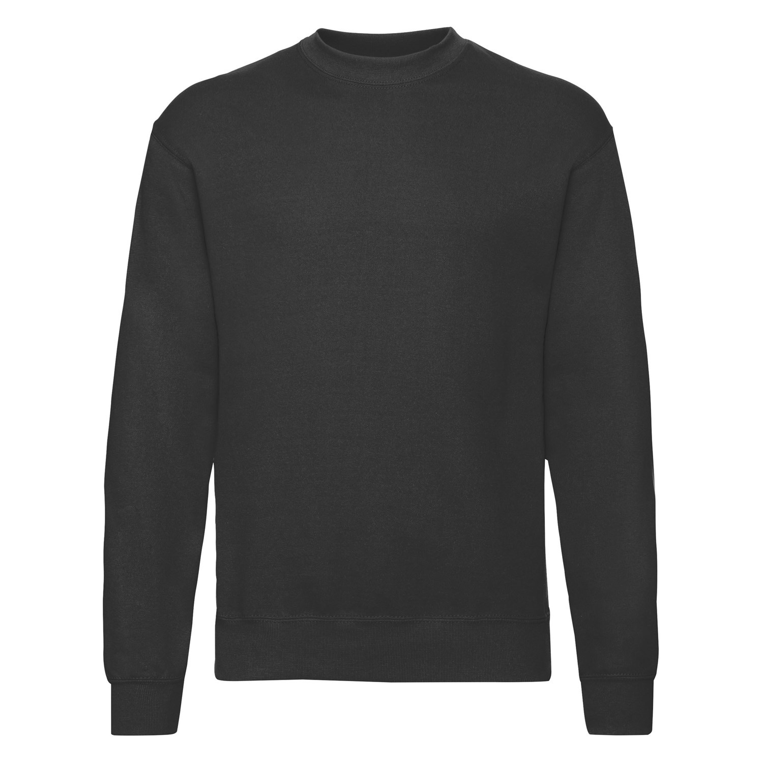 Men&#039;s Black Sweatshirt Set-in Sweat Fruit of the Loom