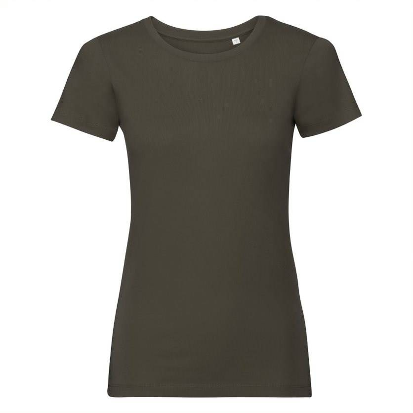 Olive Women's T-shirt Pure Organic Russell