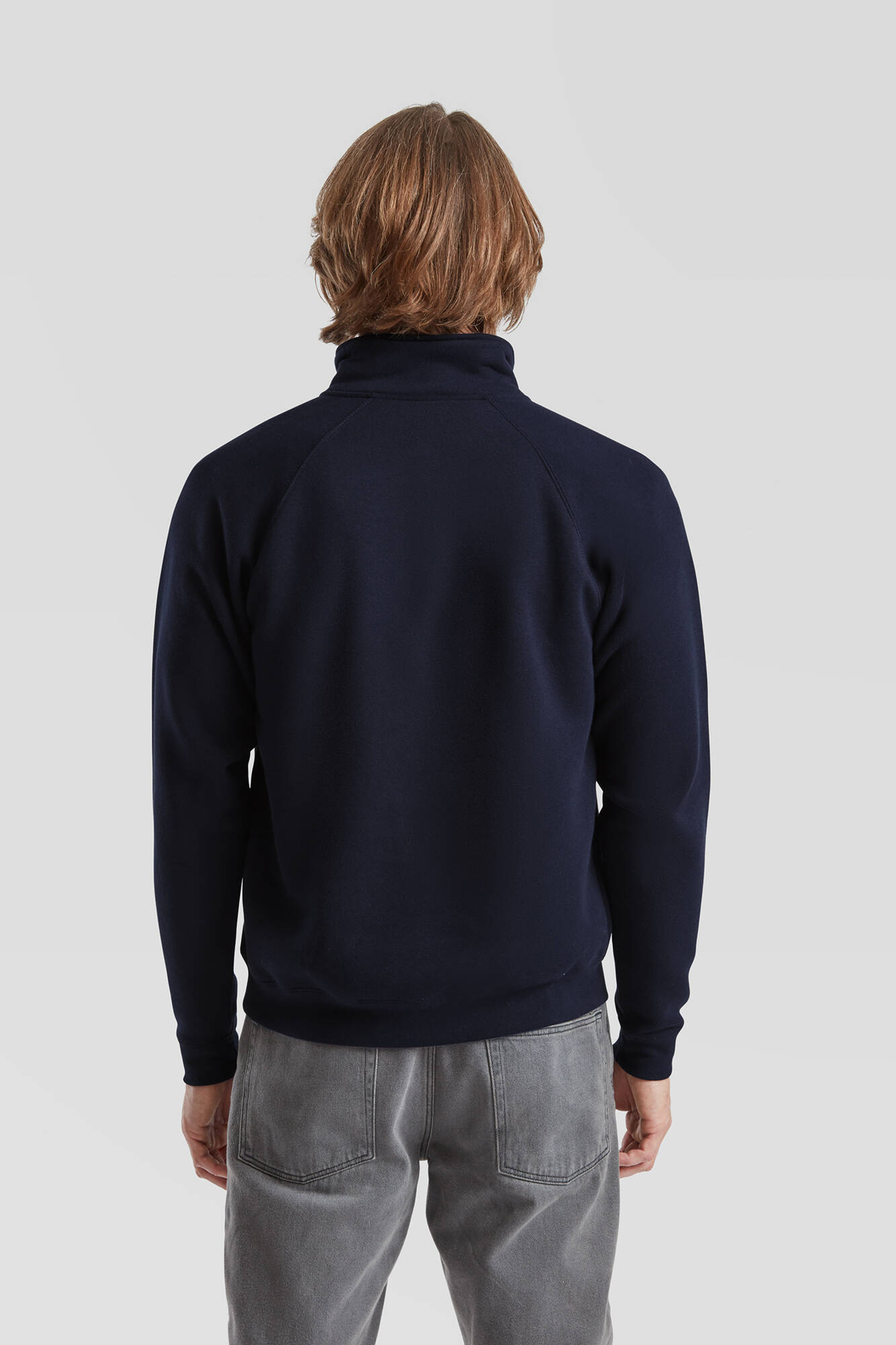 Granatowa bluza męska Zip Neck Sweat Fruit of the Loom