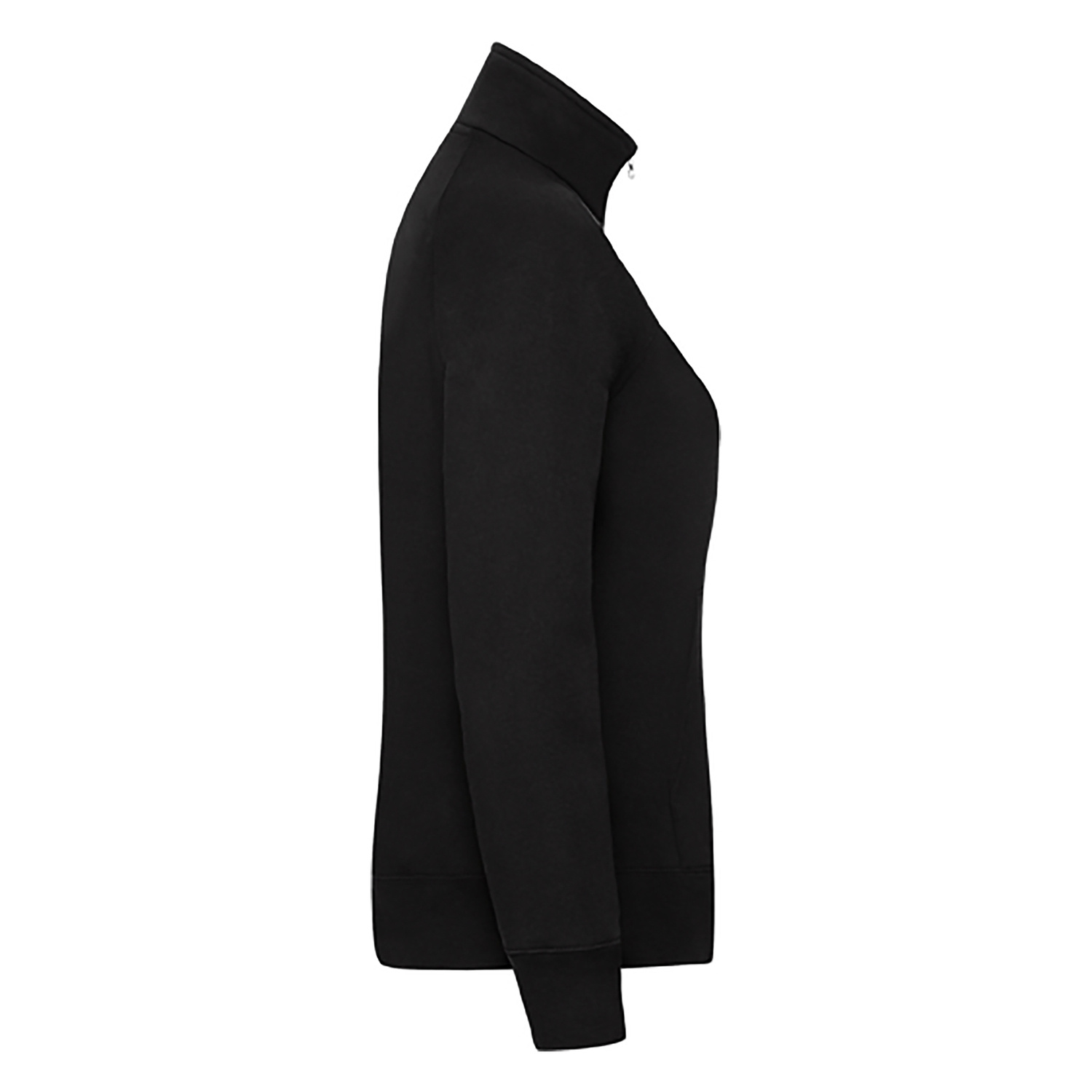 Black women's sweatshirt with stand-up collar Fruit of the Loom