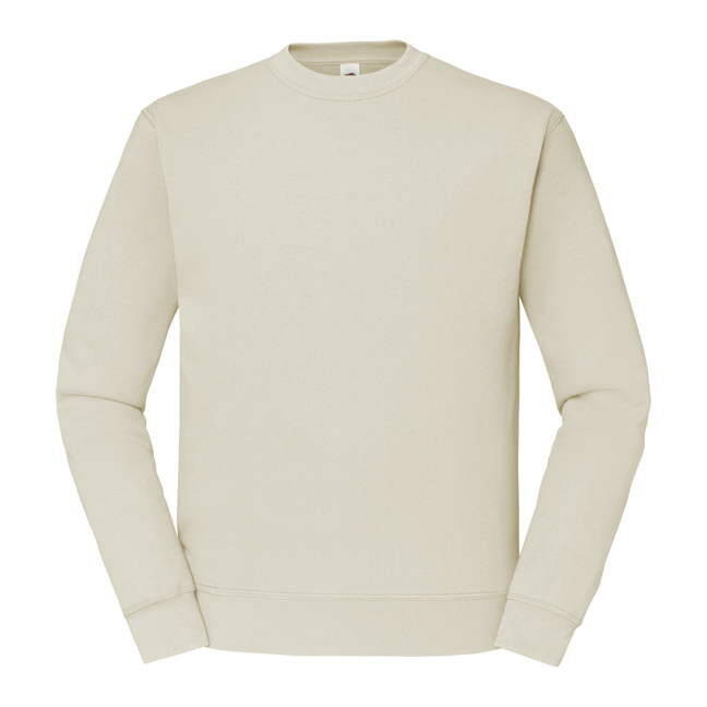 Beige Men&#039;s Sweatshirt Set-in Sweat Fruit of the Loom