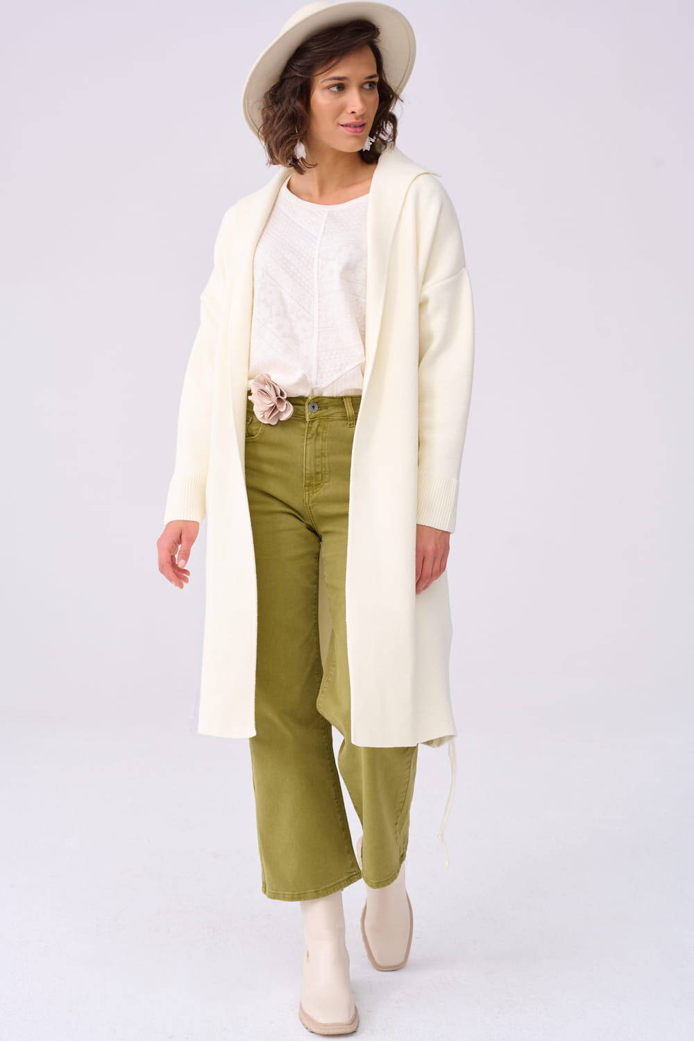 Ekri coat with pockets Blue Shadow