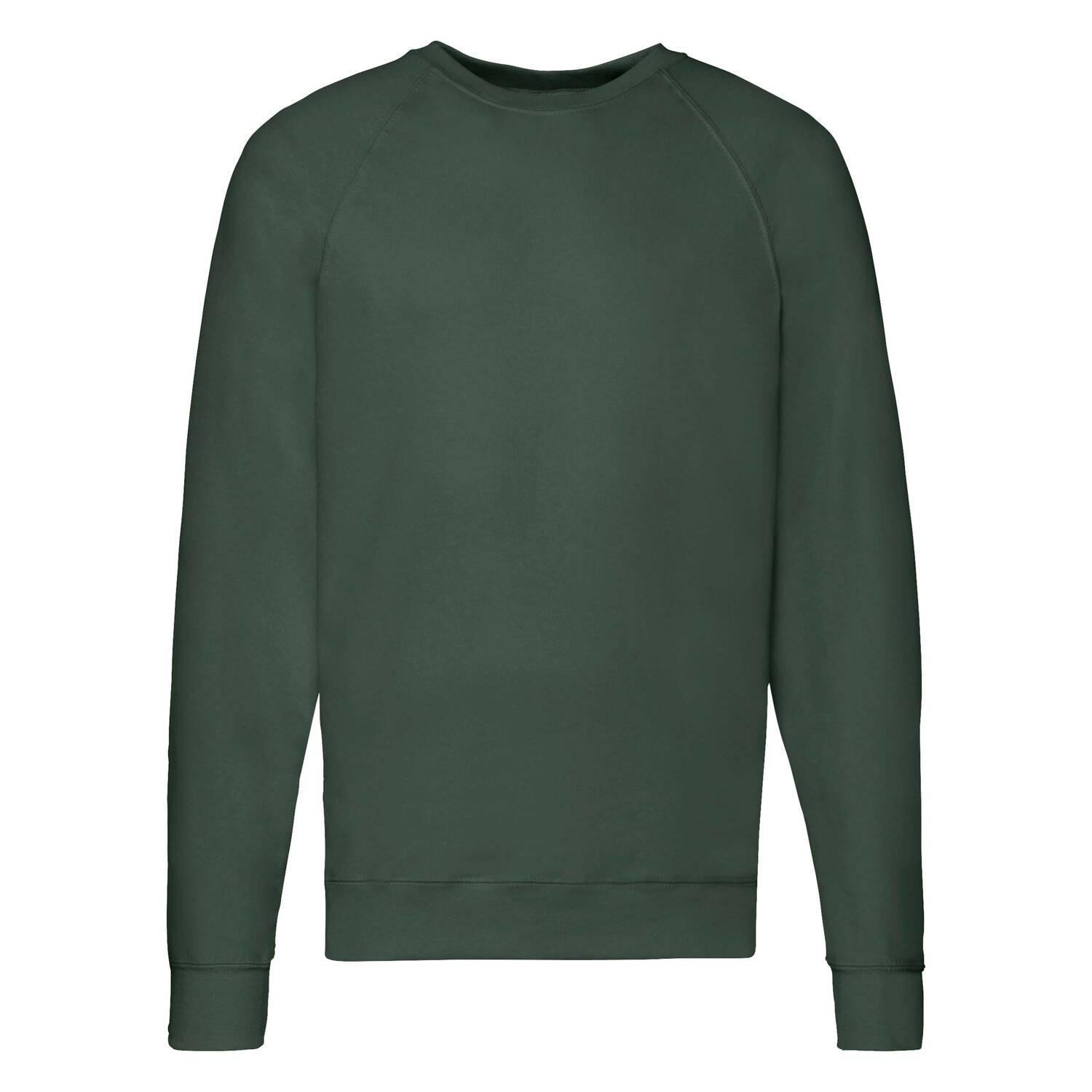 Green Men&#039;s Sweatshirt Lightweight Raglan Sweat Fruit of the Loom