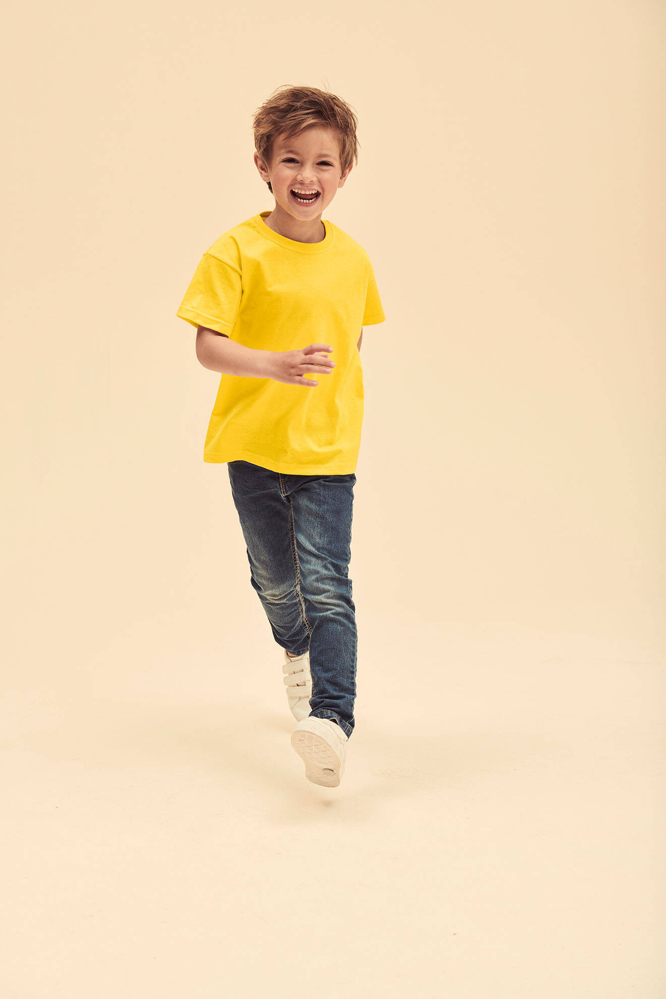 Yellow Cotton T-shirt Fruit of the Loom