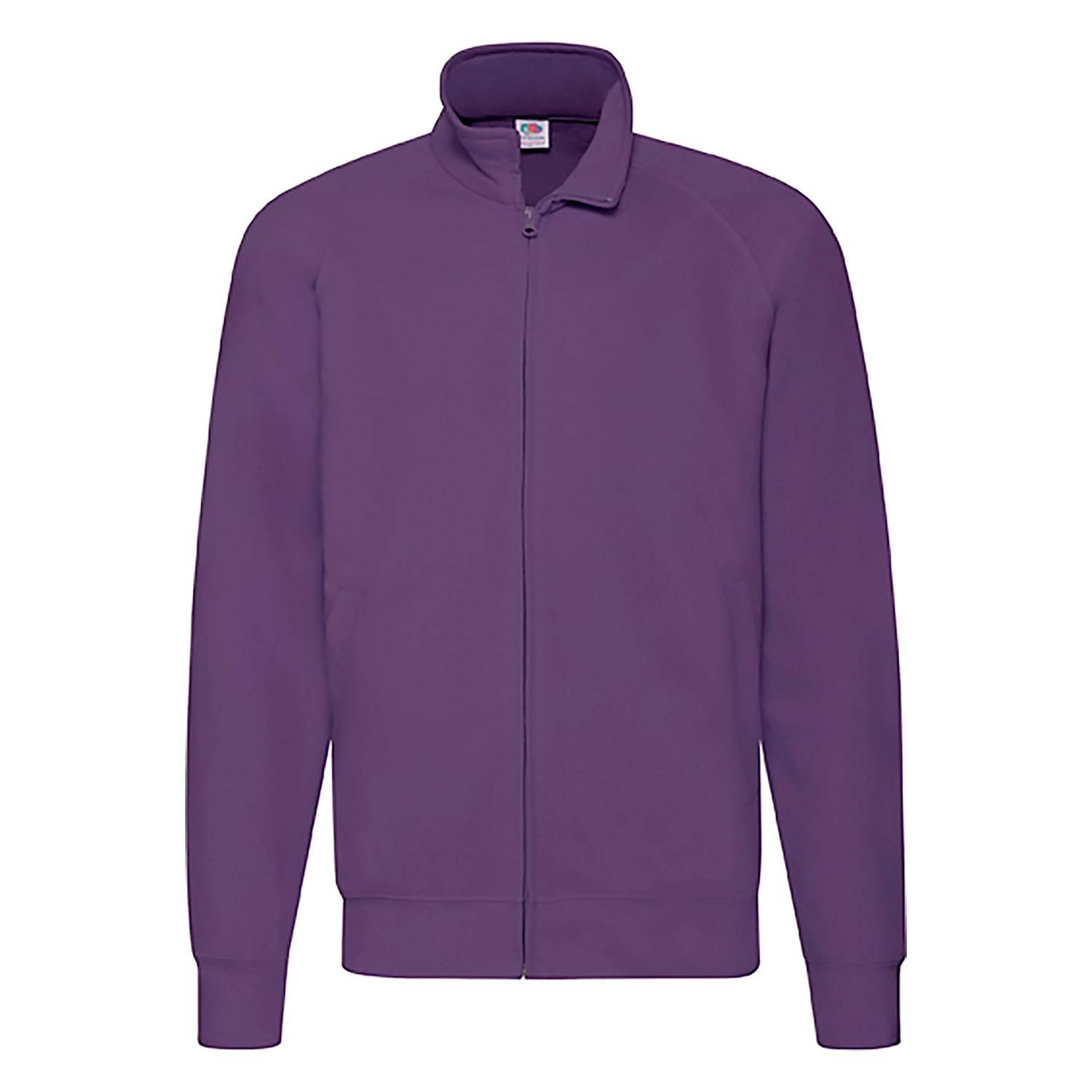 Men&#039;s Purple Lightweight Sweat Jacket Fruit of the Loom