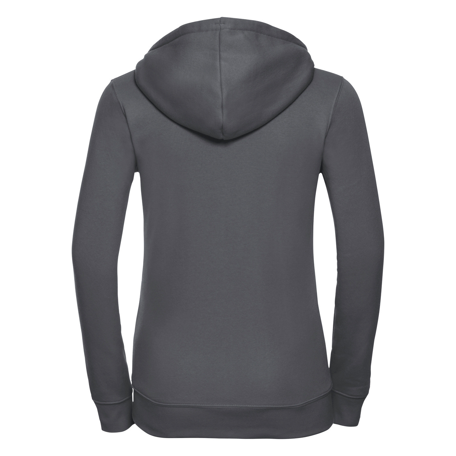 Dark grey women&#039;s hoodie with Authentic Russell zipper