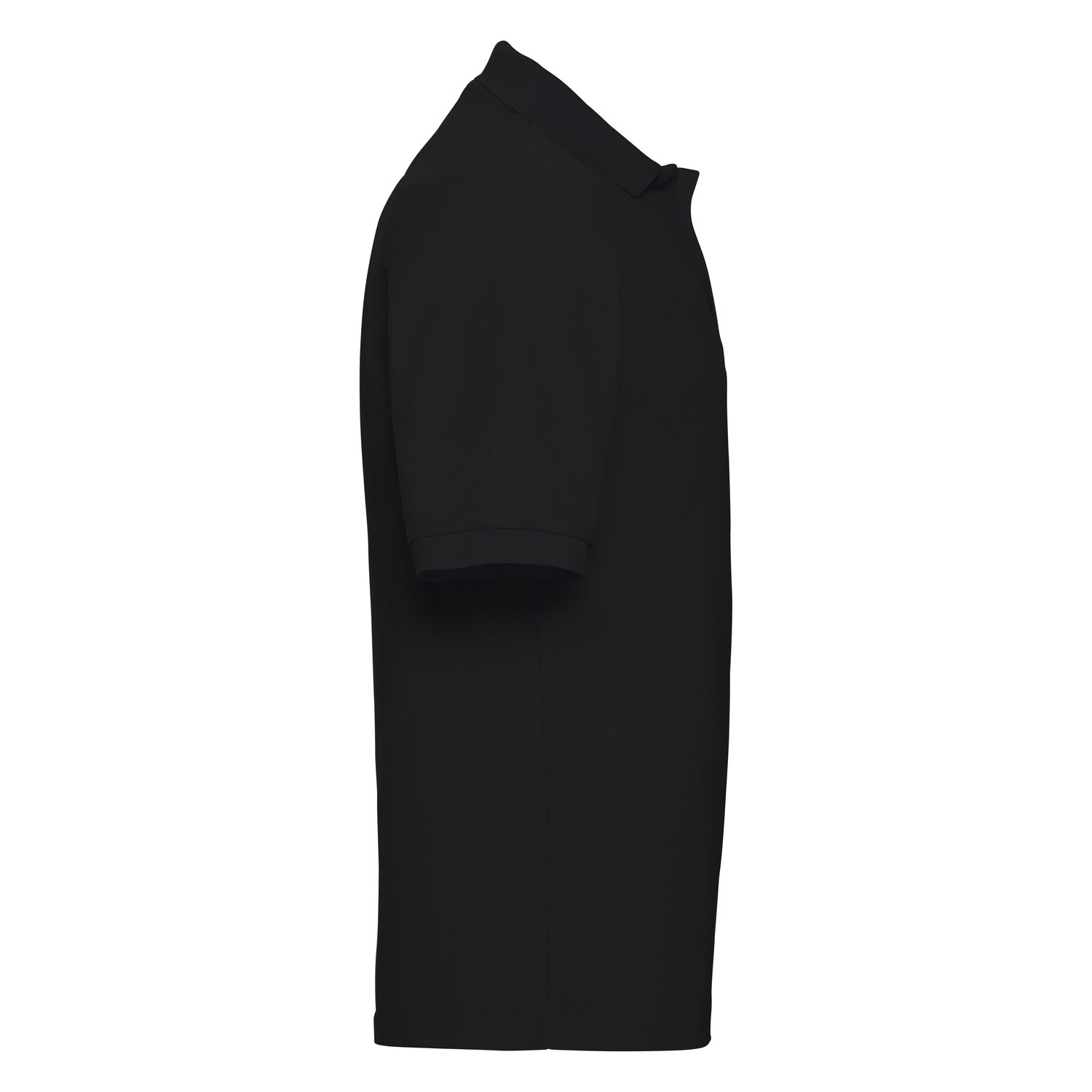 Men's Polycotton Polo Russell Black T-Shirt