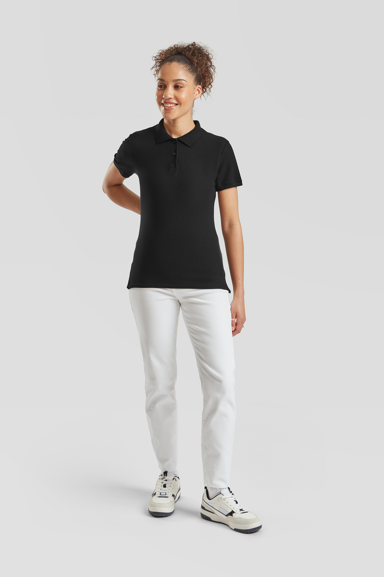 Black Polo Fruit of the Loom
