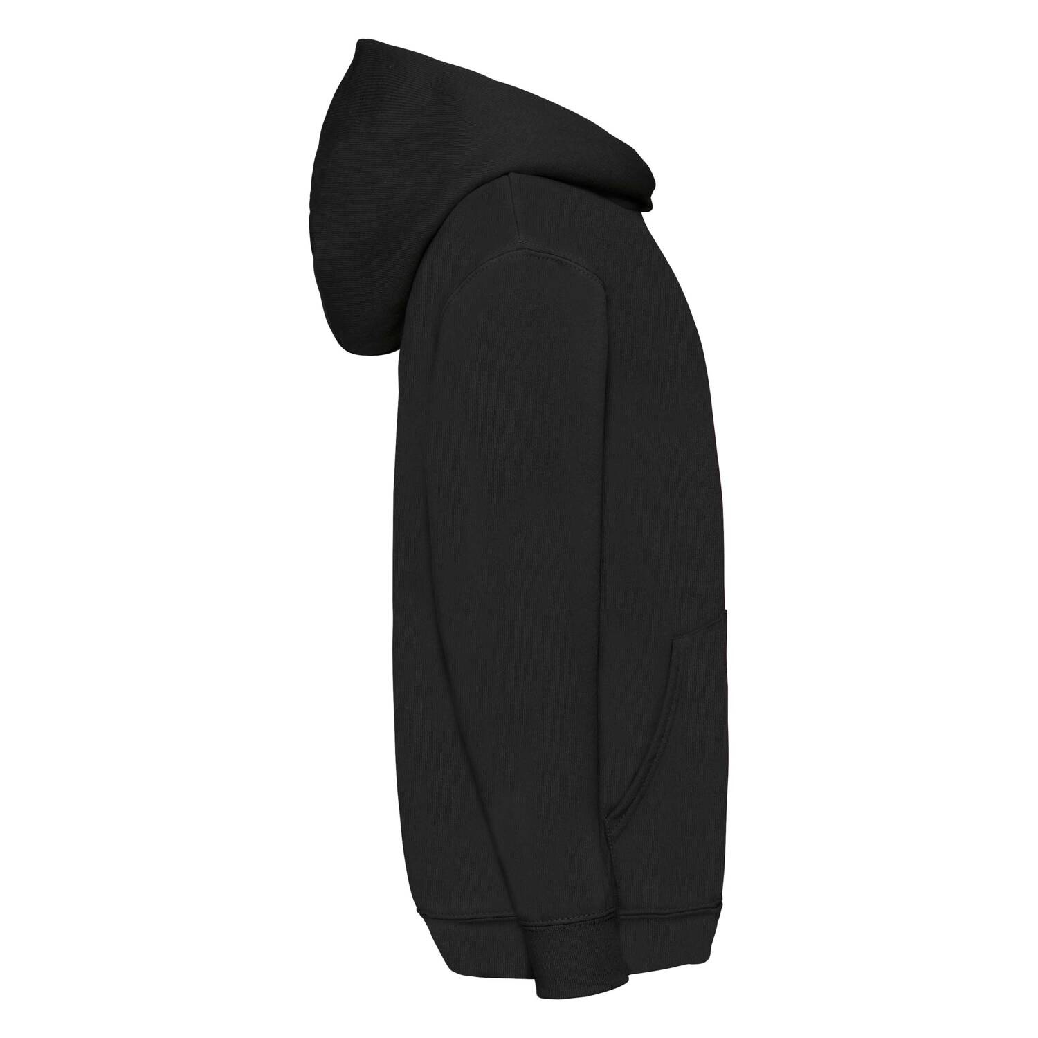 Black children's sweatshirt Classic kangaroo Fruit of the Loom