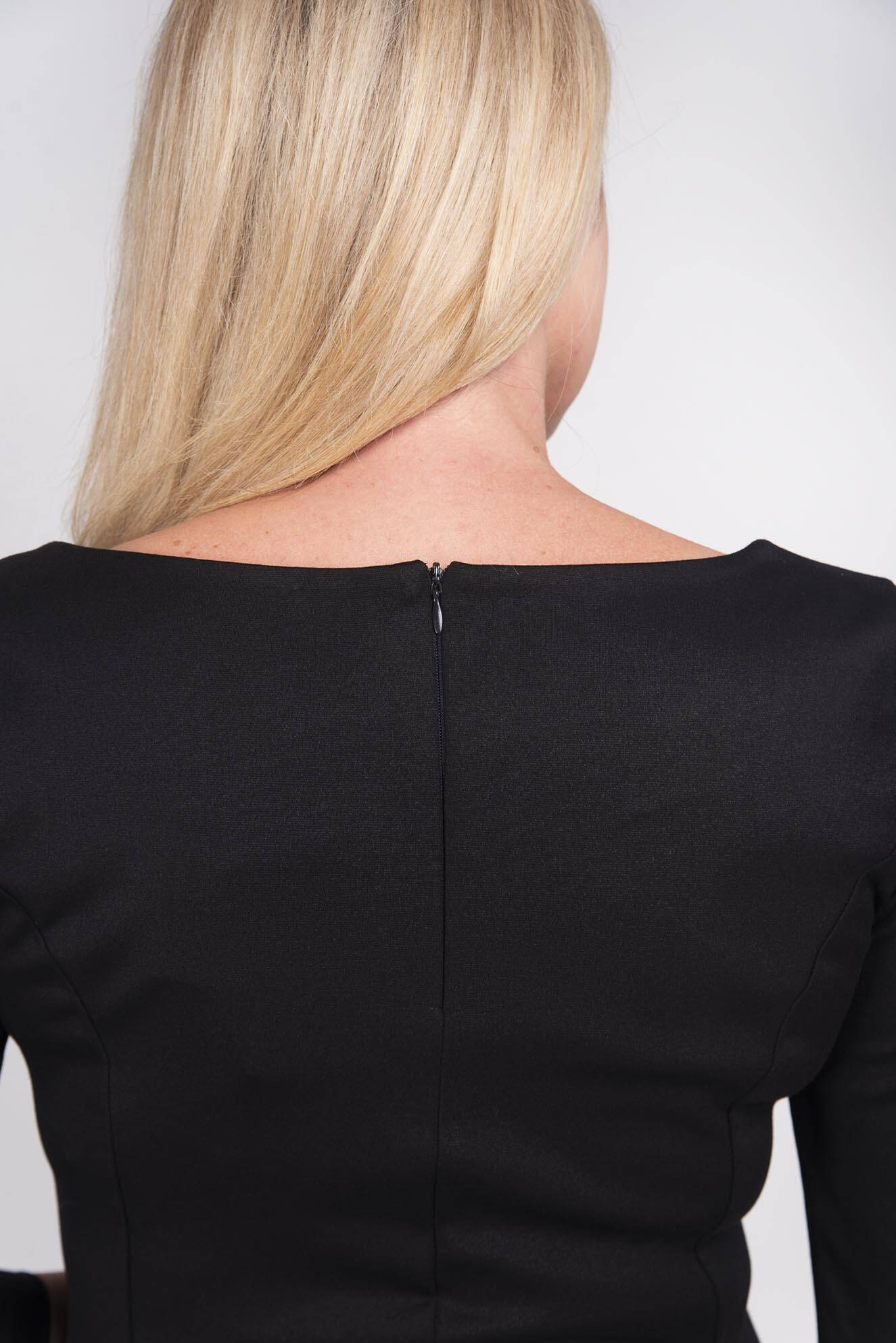 The black flared dress is ... Me