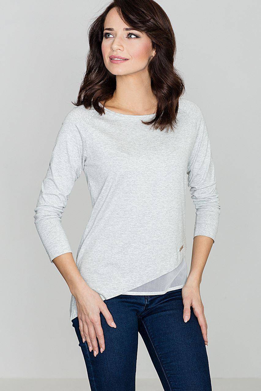 Asymmetrical blouse Lenitif gray