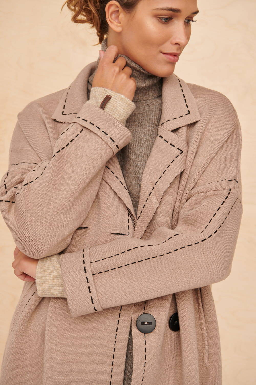 Blue Shadow latte coat cxp0898. S80